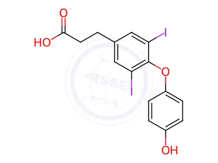 Chemical structure of 3,5-Diiodothyropropionic acid