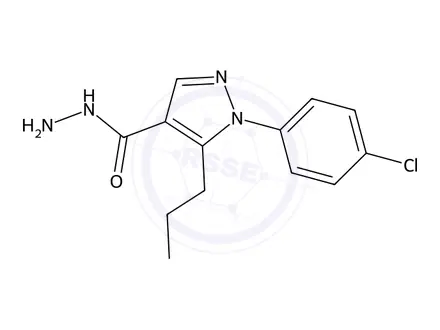 Chemical structure of 1-(4-Chlorophenyl)-5-propyl-1H-pyrazole-4-carbohydrazide