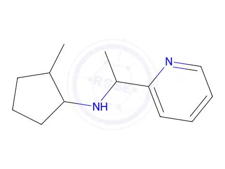 Chemical structure of 2-Methyl-N-(1-(pyridin-2-yl)ethyl)cyclopentan-1-amine