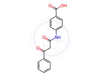 Chemical structure of 4-(3-Oxo-3-phenylpropanamido)benzoic acid