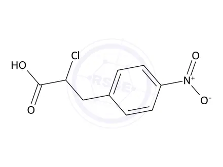 Chemical structure of 2-Chloro-3-(4-nitrophenyl)propanoic acid