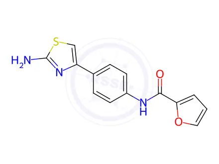 Chemical structure of n-[4-(2-amino-1,3-thiazol-4-yl)phenyl]furan-2-carboxamide
