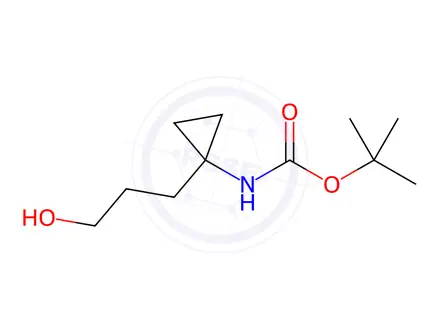 Chemical structure of tert-Butyl (1-(3-hydroxypropyl)cyclopropyl)carbamate