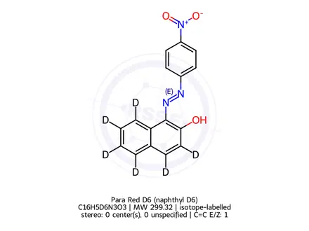 Chemical structure of Para Red D6 (naphthyl D6)
