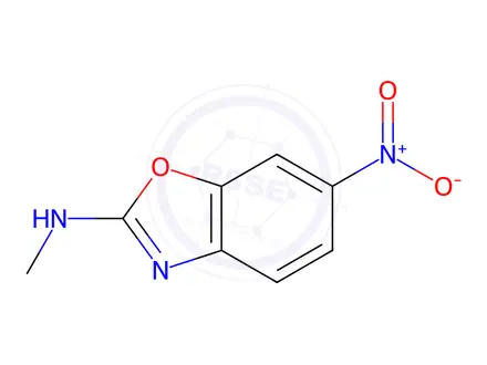 Chemical structure of N-methyl-6-nitrobenzo[d]oxazol-2-amine