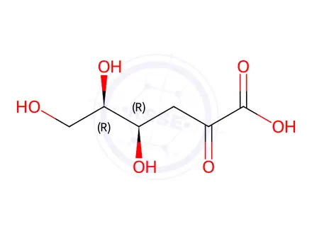 Chemical structure of 3-Deoxy-2-keto-D-galactonic acid