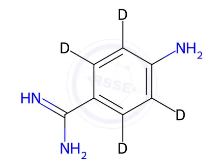 Chemical structure of 4-Aminobenzamidine-d4 Dihydrochloride
