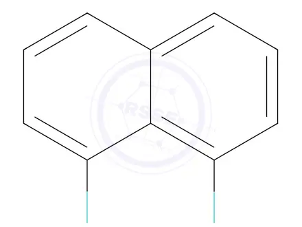 Chemical structure of 1,8-Difluoronaphthalene, 97%