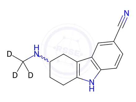 Chemical structure of rac-6-Cyano-3-N-methylamino-1,2,3,4-tetrahydrocarbazole-d3