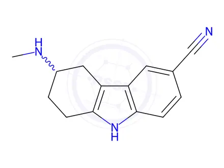Chemical structure of rac-6-Cyano-3-N-methylamino-1,2,3,4-tetrahydrocarbazole