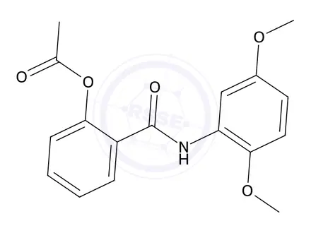 Chemical structure of 2-((2,5-Dimethoxyphenyl)carbamoyl)phenyl acetate