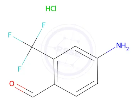 Chemical structure of 4-Amino-2-(trifluoromethyl)benzaldehyde hydrochloride