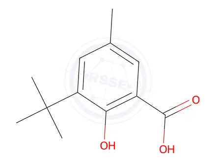 Chemical structure of 3-tert-Butyl-5-methylsalicylic Acid