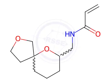 Chemical structure of N-({2,6-dioxaspiro[4.5]decan-7-yl}methyl)prop-2-e namide