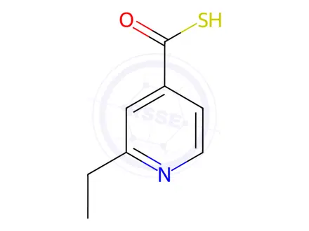 Chemical structure of 2-Ethylpyridine-4-carbothioic S-acid