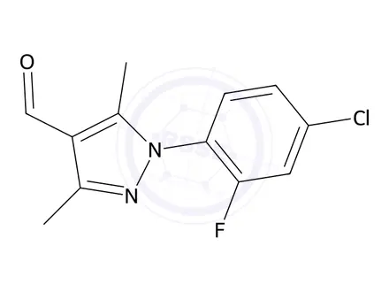 Chemical structure of 1-(4-Chloro-2-fluorophenyl)-3,5-dimethyl-1H-pyrazole-4-carbaldehyde