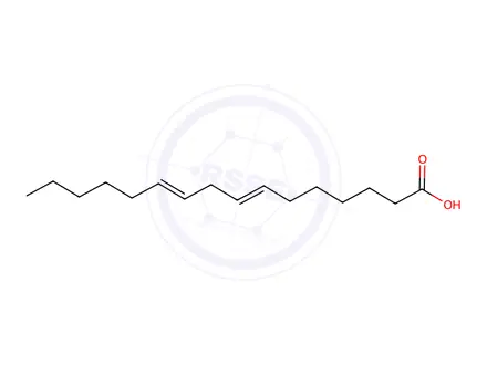 Chemical structure of (7E, 10E)-7,10-Hexadecadienoic Acid