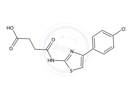 Chemical structure of 4-((4-(4-Chlorophenyl)thiazol-2-yl)amino)-4-oxobutanoic acid