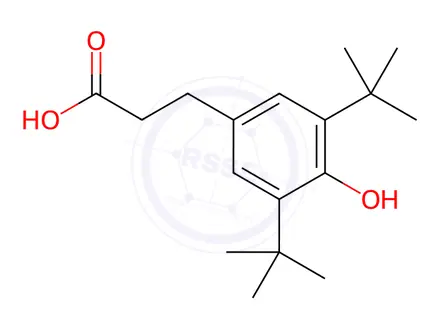 Chemical structure of 3-(3,5-Di-tert-butyl-4-hydroxyphenyl)propionic acid