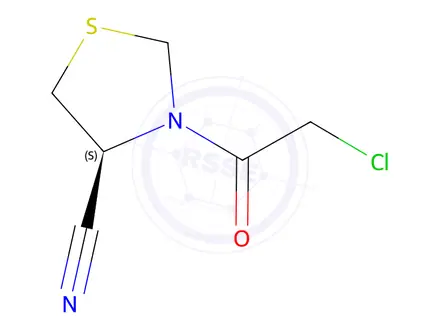 Chemical structure of (S)-3-(2-Chloroacetyl)thiazolidine-4-carbonitrile
