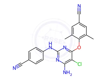 Chemical structure of Etravirine Chloro Impurity