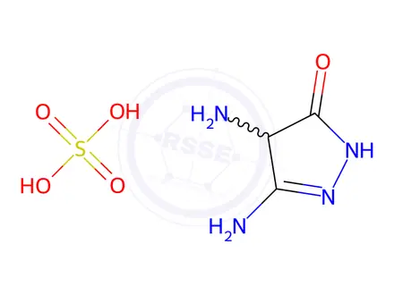 Chemical structure of 4,5-diamino-2,4-dihydro-3-oxopyrazole sulphate