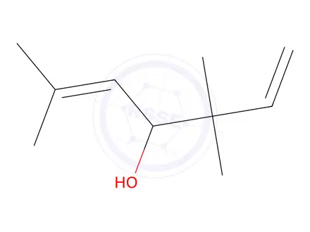 Chemical structure of artemisiaalcohol,3,3,6-trimethyl-1,5-heptadien-4-ol