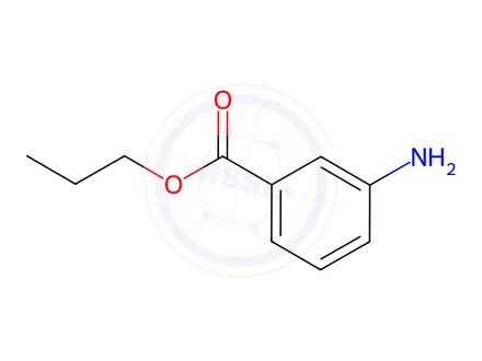 Chemical structure of propyl 3-aminobenzoate