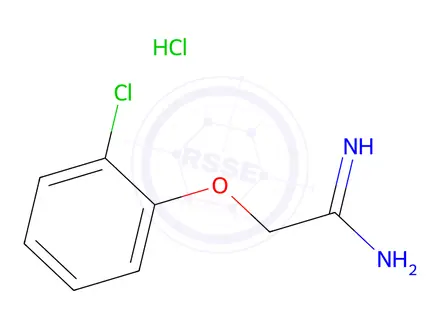 Chemical structure of 2-(2-Chlorophenoxy)acetimidamide hydrochloride