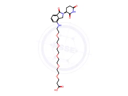 Chemical structure of Lenalidomide-PEG5-C2-acid