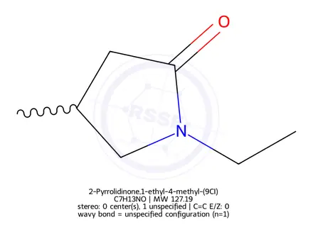 Chemical structure of 2-Pyrrolidinone,1-ethyl-4-methyl-(9CI)