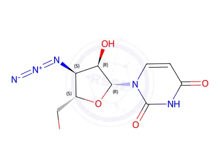 Chemical structure of 3′-Azido-3′-deoxyuridine