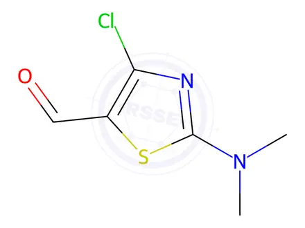 Chemical structure of 4-Chloro-2-(dimethylamino)-1,3-thiazole-5-carbaldehyde