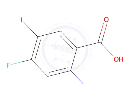 Chemical structure of 2-Amino-4-Fluoro-5-Iodo-Benzoic Acid