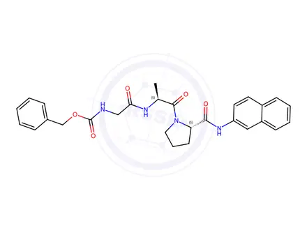 Chemical structure of Z-Gly-Ala-Pro-bNA