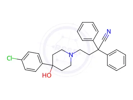 Chemical structure of 4-(4-Chlorophenyl)-4-hydroxy-α,α-diphenyl-1-piperidinebutanenitrile