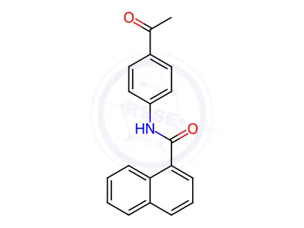 Chemical structure of N-(4-acetylphenyl)-1-naphthamide