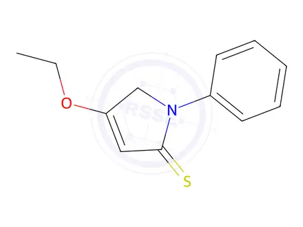 Chemical structure of 2H-Pyrrole-2-thione,4-ethoxy-1,5-dihydro-1-phenyl-(9CI)