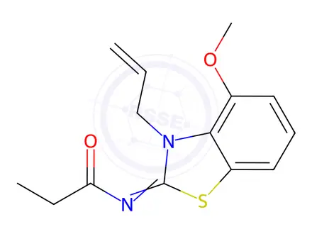 Chemical structure of N-(3-Allyl-4-methoxybenzo[d]thiazol-2(3H)-ylidene)propionamide