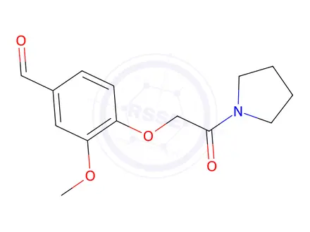 Chemical structure of 3-Methoxy-4-[2-oxo-2-(pyrrolidin-1-yl)ethoxy]benzaldehyde
