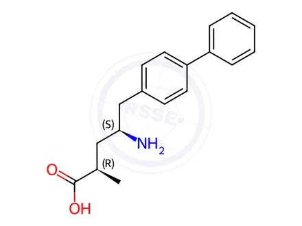 Chemical structure of (2R,4S)-5-([1,1'-Biphenyl]-4-yl)-4-amino-2-methylpentanoic Acid