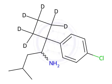Chemical structure of N,N-Didesmethyl sibutramine-d6 Solution in Methanol