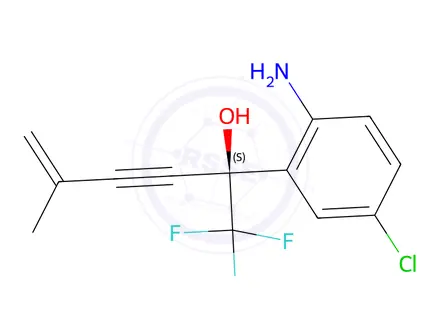 Chemical structure of (αS)-2-Amino-5-chloro-α-(3-methyl-3-buten-1-ynyl)-α-(trifluoromethyl)-benzenemethanol
