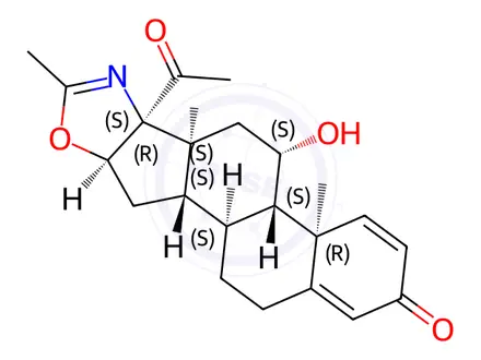 Chemical structure of 21-Deacetoxy Deflazacort