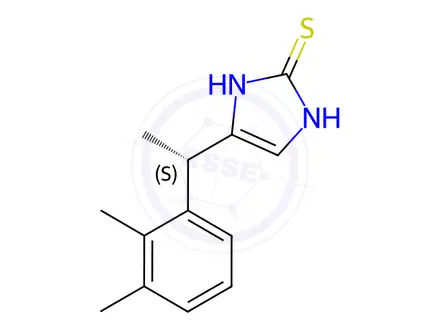 Chemical structure of (S)-4-(1-(2,3-dimethylphenyl)ethyl)-1H-imidazole-2(3H)-thione