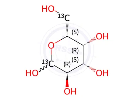 Chemical structure of D-[1,6-13C2]galactose