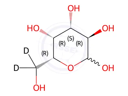 Chemical structure of D-[6,6'-2H2]galactose