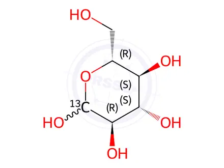 Chemical structure of D-Glucose-13C-4