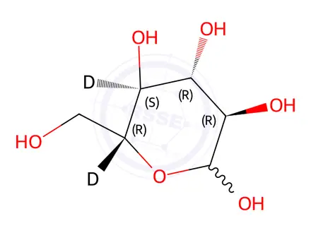 Chemical structure of D-[4,5-2H2]glucose