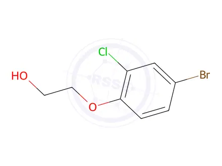 Chemical structure of 2-(4-bromo-2-chlorophenoxy)ethan-1-ol